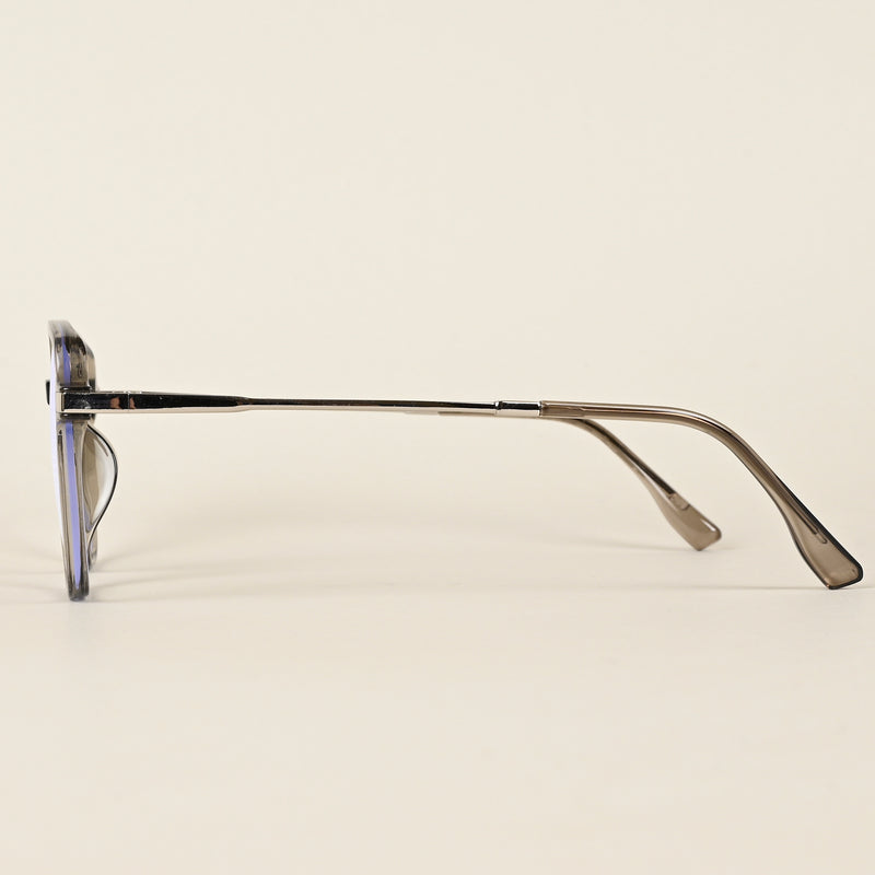 Voyage Transparent Dark Grey Square Eyeglasses for Men & Women (TR83054MG4970-C5)