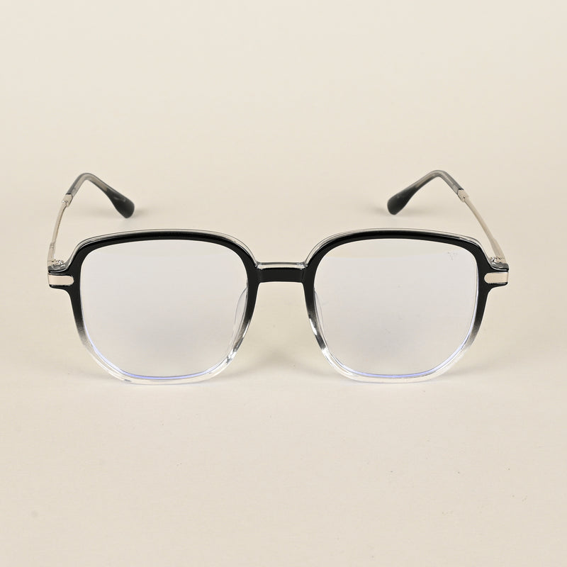 Voyage Black & Clear Square Eyeglasses for Men & Women (TR83054MG4969-C4)