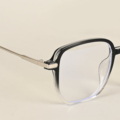 Voyage Black & Clear Square Eyeglasses for Men & Women (TR83054MG4969-C4)