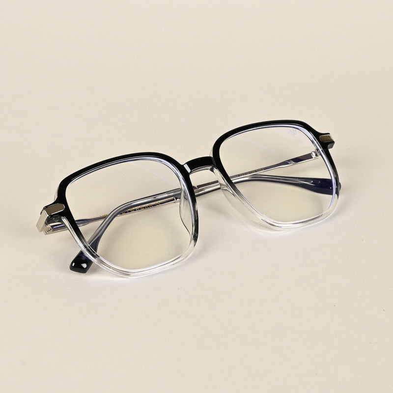 Voyage Black & Clear Square Eyeglasses for Men & Women (TR83054MG4969-C4)