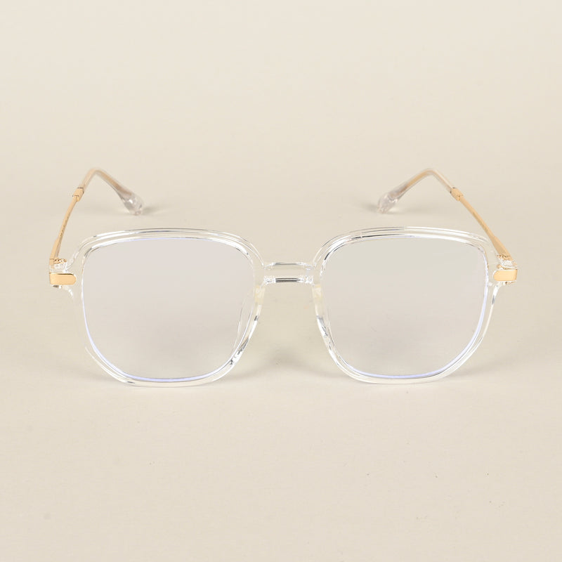 Voyage Transparent Square Eyeglasses for Men & Women (TR83054MG4968-C3)