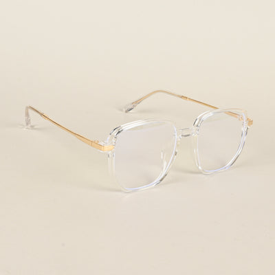 Voyage Transparent Square Eyeglasses for Men & Women (TR83054MG4968-C3)