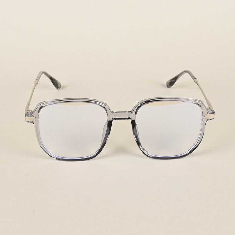 Voyage Transparent Grey Square Eyeglasses for Men & Women (TR83054MG4967-C2)