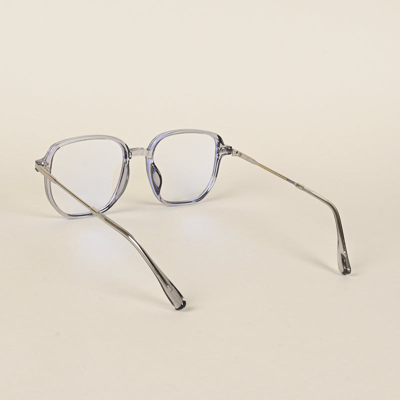 Voyage Transparent Grey Square Eyeglasses for Men & Women (TR83054MG4967-C2)