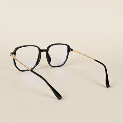 Voyage Black Square Eyeglasses for Men & Women (TR83054MG4966-C1)