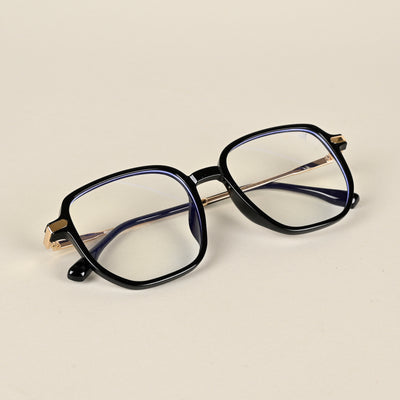 Voyage Black Square Eyeglasses for Men & Women (TR83054MG4966-C1)