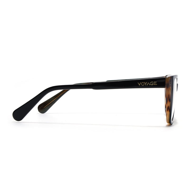 Voyage Glaze Black & Brown Cateye Eyeglasses for Women (FPK26001FMG8079)