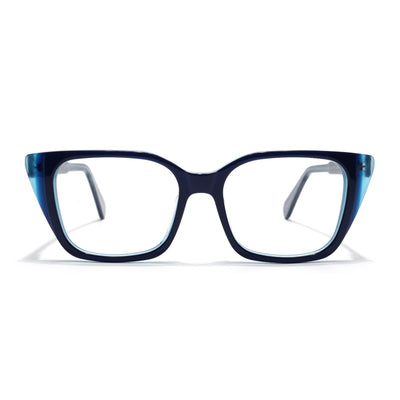 Voyage Glaze Blue Cateye Eyeglasses for Women (FPK26001FMG8080)