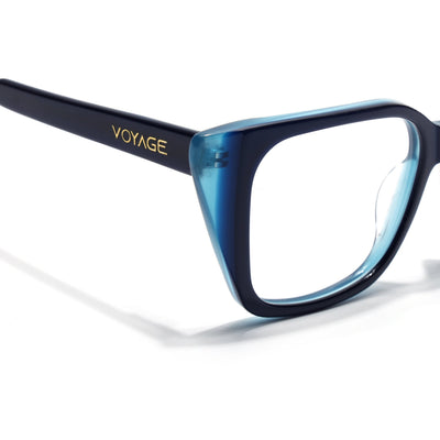 Voyage Glaze Blue Cateye Eyeglasses for Women (FPK26001FMG8080)
