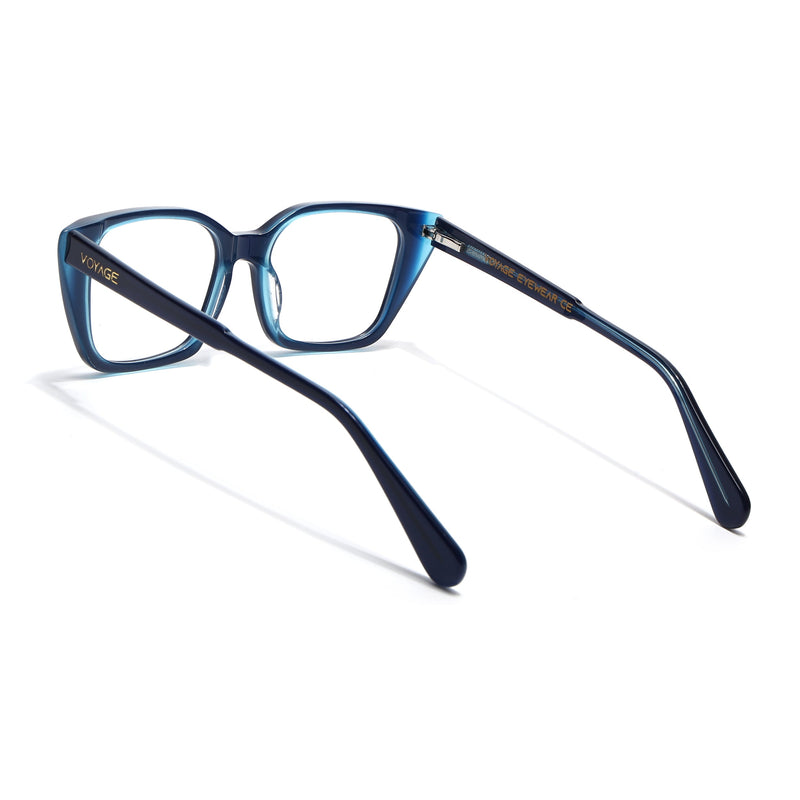 Voyage Glaze Blue Cateye Eyeglasses for Women (FPK26001FMG8080)
