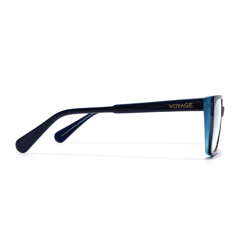 Voyage Glaze Blue Cateye Eyeglasses for Women (FPK26001FMG8080)