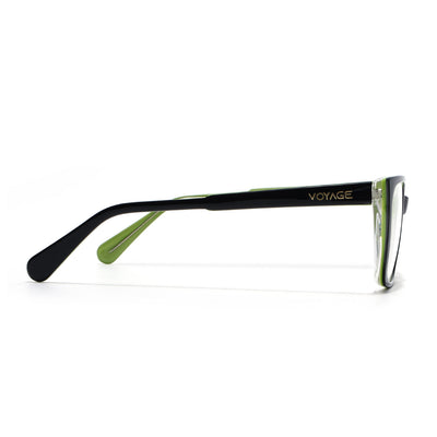 Voyage Glaze Black & Green Cateye Eyeglasses for Women (FPK26001FMG8081)
