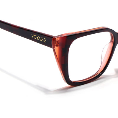 Voyage Glaze Black & Red Cateye Eyeglasses for Women (FPK26001FMG8083)