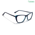 Voyage Glaze Blue Cateye Eyeglasses for Women (FPK26002FMG8099)
