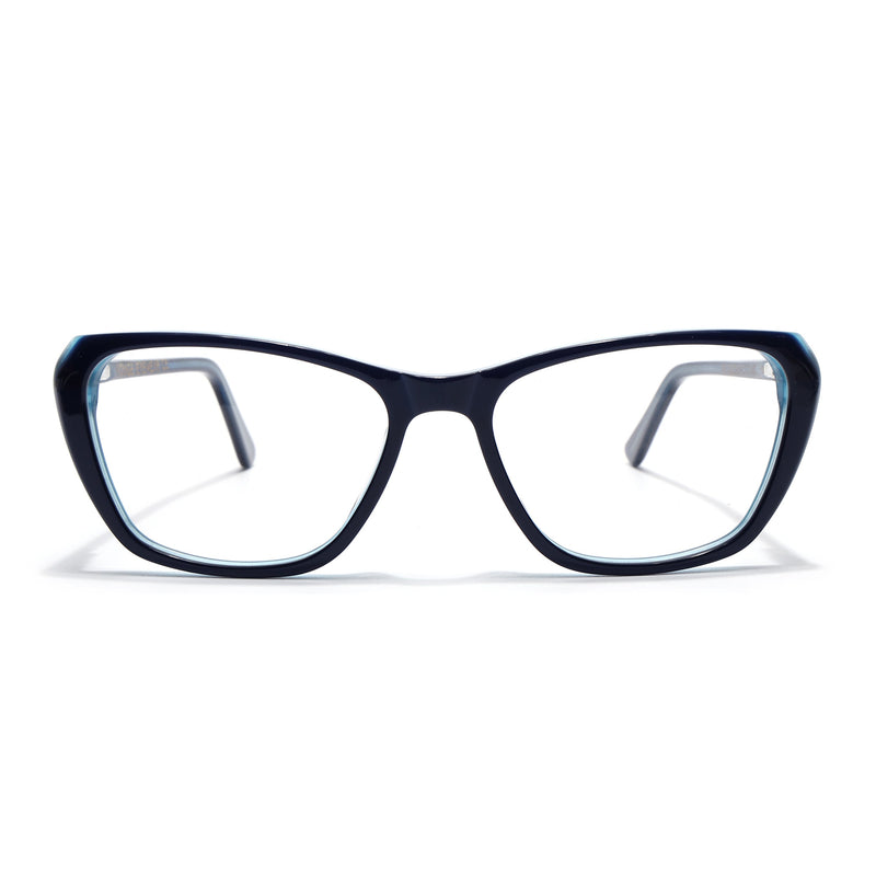 Voyage Glaze Blue Cateye Eyeglasses for Women (FPK26002FMG8099)