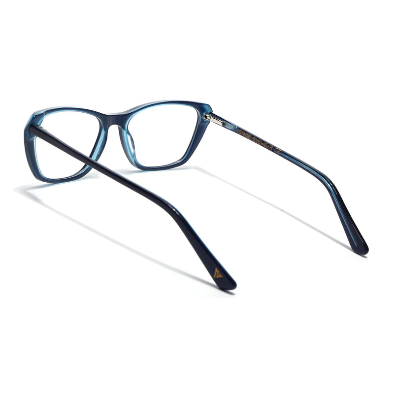 Voyage Glaze Blue Cateye Eyeglasses for Women (FPK26002FMG8099)