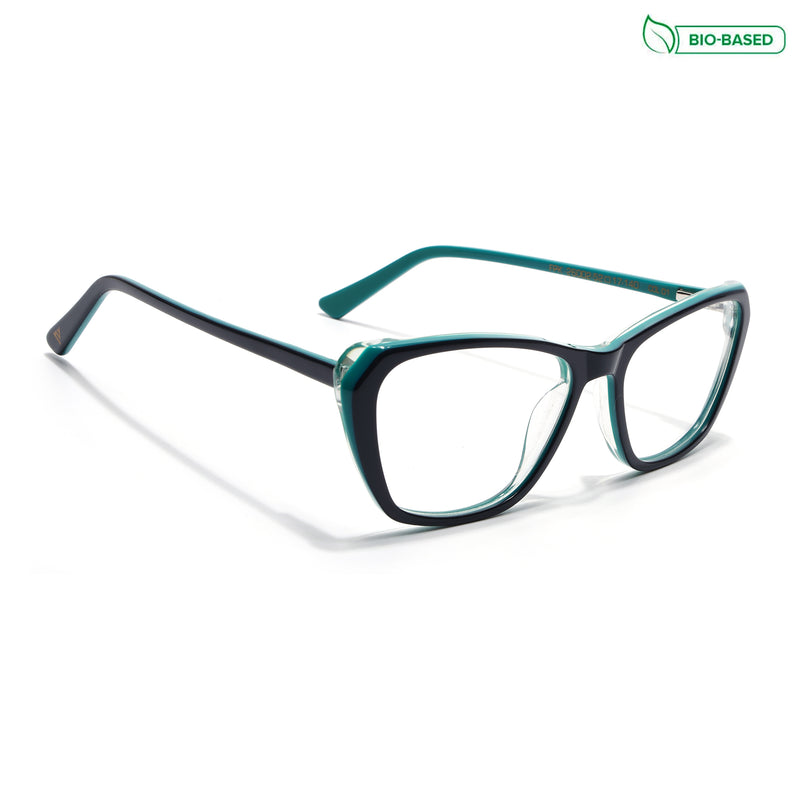 Voyage Glaze Green Cateye Eyeglasses for Women (FPK26002FMG8100)