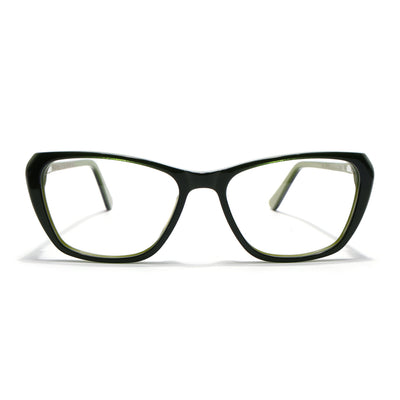 Voyage Glaze Olive Cateye Eyeglasses for Women (FPK26002FMG8101)
