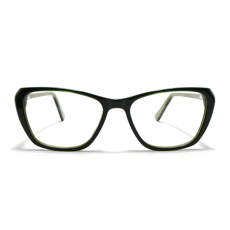 Voyage Glaze Olive Cateye Eyeglasses for Women (FPK26002FMG8101)