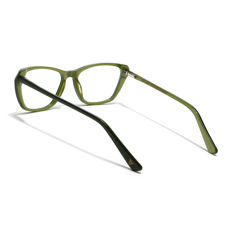 Voyage Glaze Olive Cateye Eyeglasses for Women (FPK26002FMG8101)