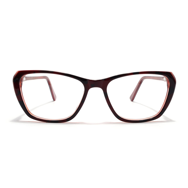 Voyage Glaze Red Cateye Eyeglasses for Women (FPK26002FMG8102)