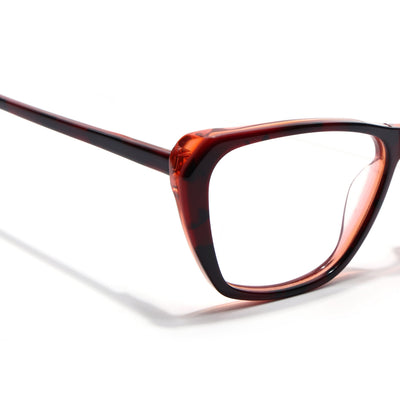 Voyage Glaze Red Cateye Eyeglasses for Men & Women (FPK26002FMG8102)