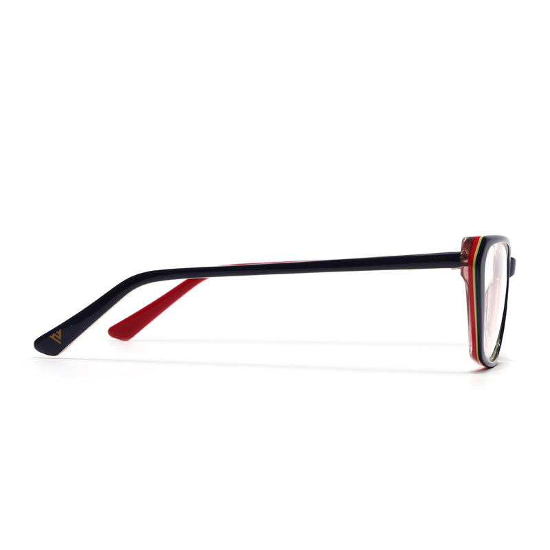 Voyage Glaze Blue & Red Cateye Eyeglasses for Women (FPK26002FMG8103)