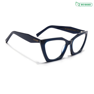Voyage Glaze Blue Cateye Eyeglasses for Women (FPK26004FMG8144)