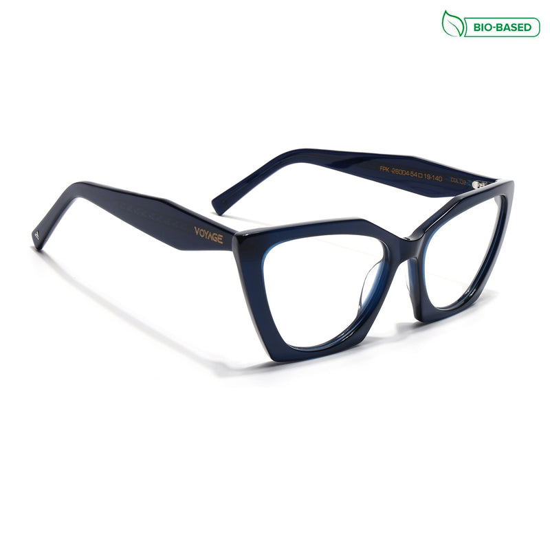 Voyage Glaze Blue Cateye Eyeglasses for Women (FPK26004FMG8144)