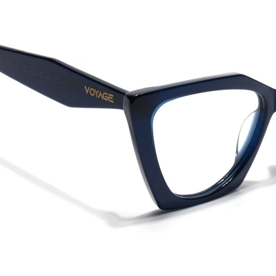 Voyage Glaze Blue Cateye Eyeglasses for Women (FPK26004FMG8144)