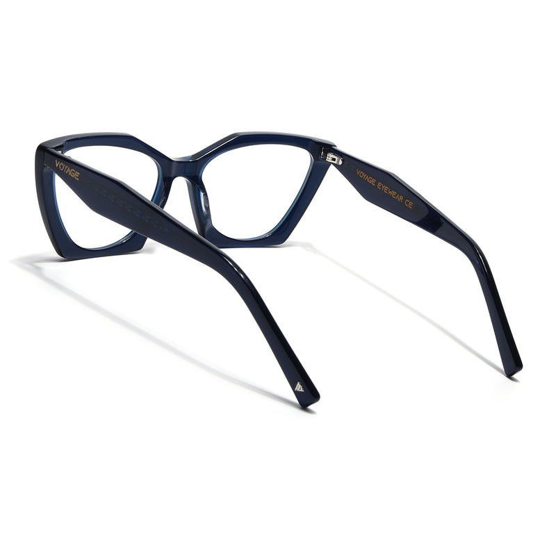 Voyage Glaze Blue Cateye Eyeglasses for Women (FPK26004FMG8144)