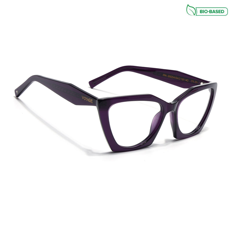 Voyage Glaze Purple Cateye Eyeglasses for Women (FPK26004FMG8145)