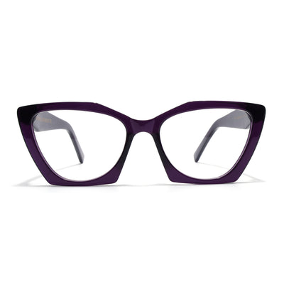 Voyage Glaze Purple Cateye Eyeglasses for Women (FPK26004FMG8145)