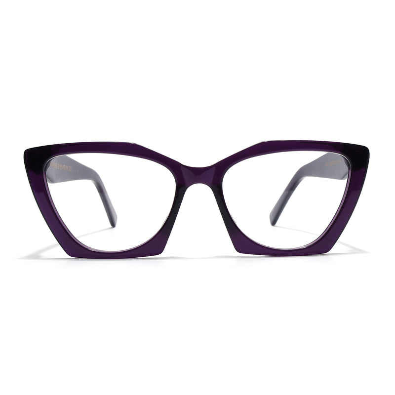 Voyage Glaze Purple Cateye Eyeglasses for Women (FPK26004FMG8145)