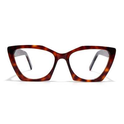 Voyage Glaze Demi Brown Cateye Eyeglasses for Women (FPK26004FMG8147)