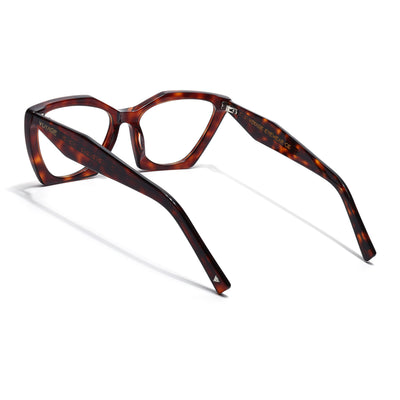 Voyage Glaze Demi Brown Cateye Eyeglasses for Women (FPK26004FMG8147)