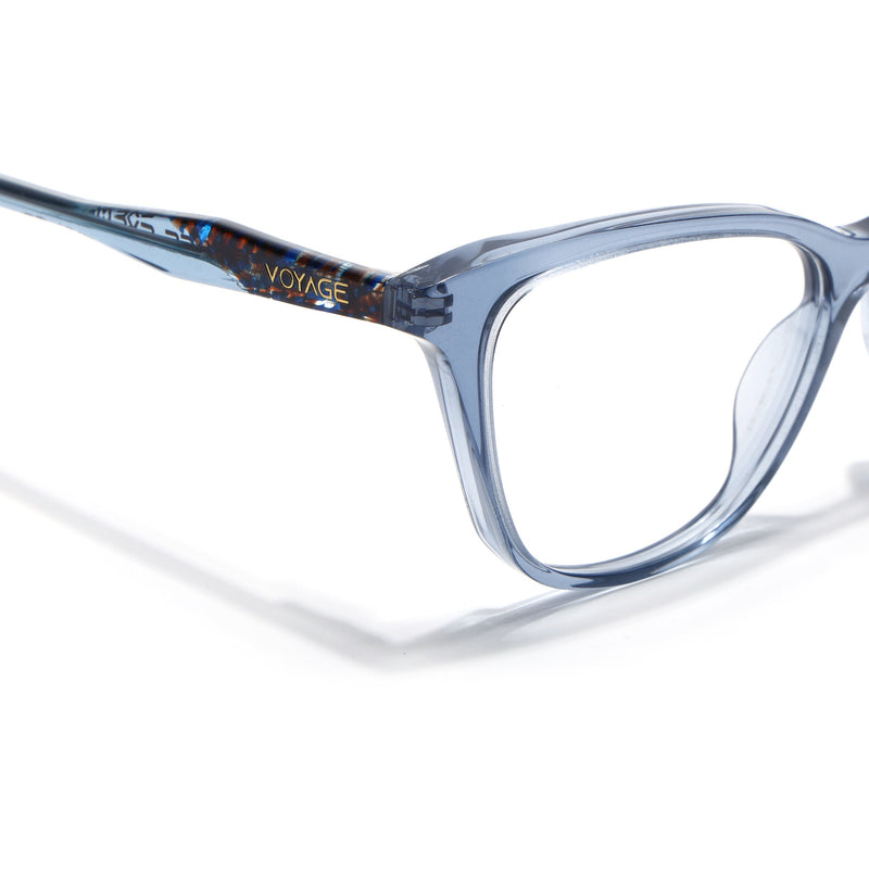 Voyage Glaze Blue Cateye Eyeglasses for Women (FPK26005FMG8084)