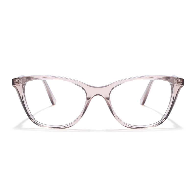 Voyage Glaze Brown Cateye Eyeglasses for Women (FPK26005FMG8085)