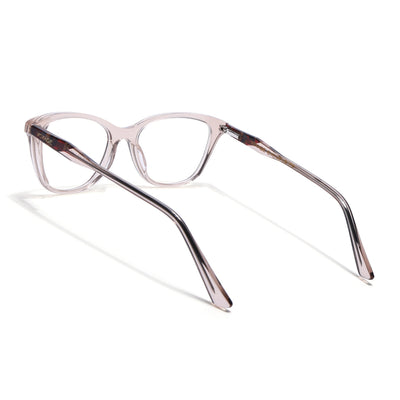 Voyage Glaze Brown Cateye Eyeglasses for Men & Women (FPK26005FMG8085)