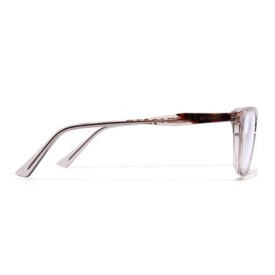 Voyage Glaze Brown Cateye Eyeglasses for Men & Women (FPK26005FMG8085)