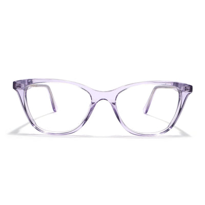 Voyage Glaze Purple Cateye Eyeglasses for Men & Women (FPK26005FMG8086)