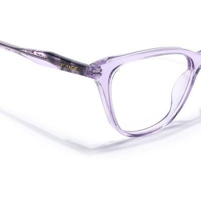 Voyage Glaze Purple Cateye Eyeglasses for Men & Women (FPK26005FMG8086)