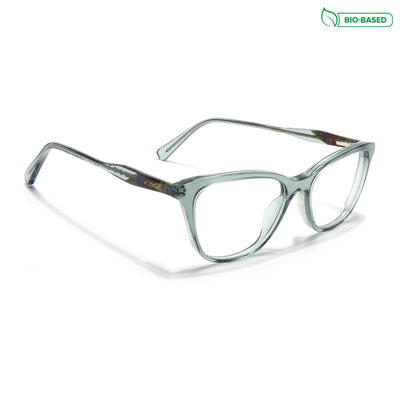 Voyage Glaze Green Cateye Eyeglasses for Men & Women (FPK26005FMG8087)