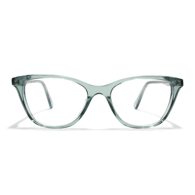 Voyage Glaze Green Cateye Eyeglasses for Men & Women (FPK26005FMG8087)