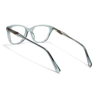 Voyage Glaze Green Cateye Eyeglasses for Men & Women (FPK26005FMG8087)