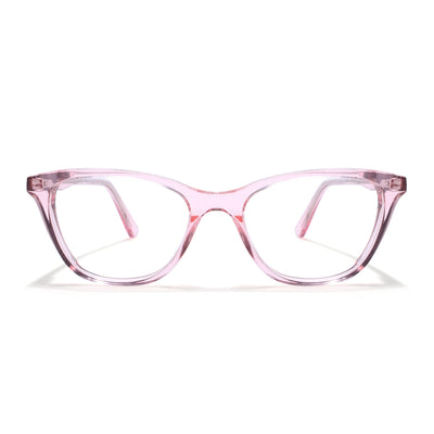Voyage Glaze Pink Cateye Eyeglasses for Men & Women (FPK26005FMG8088)