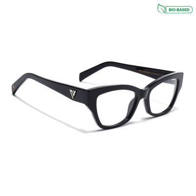 Voyage Glaze Black Cateye Eyeglasses for Women (FPK26006FMG8129)