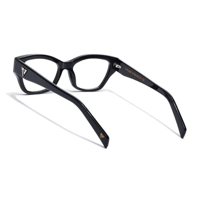 Voyage Glaze Black Cateye Eyeglasses for Women (FPK26006FMG8129)