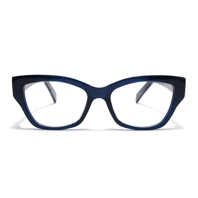 Voyage Glaze Blue Cateye Eyeglasses for Women (FPK26006FMG8130)