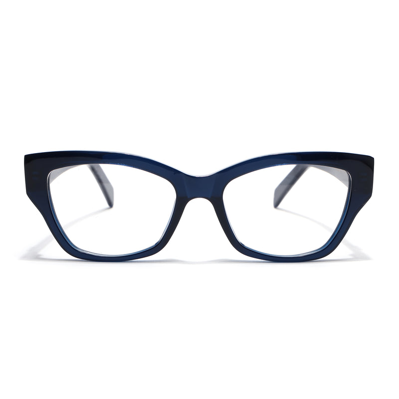 Voyage Glaze Blue Cateye Eyeglasses for Women (FPK26006FMG8130)